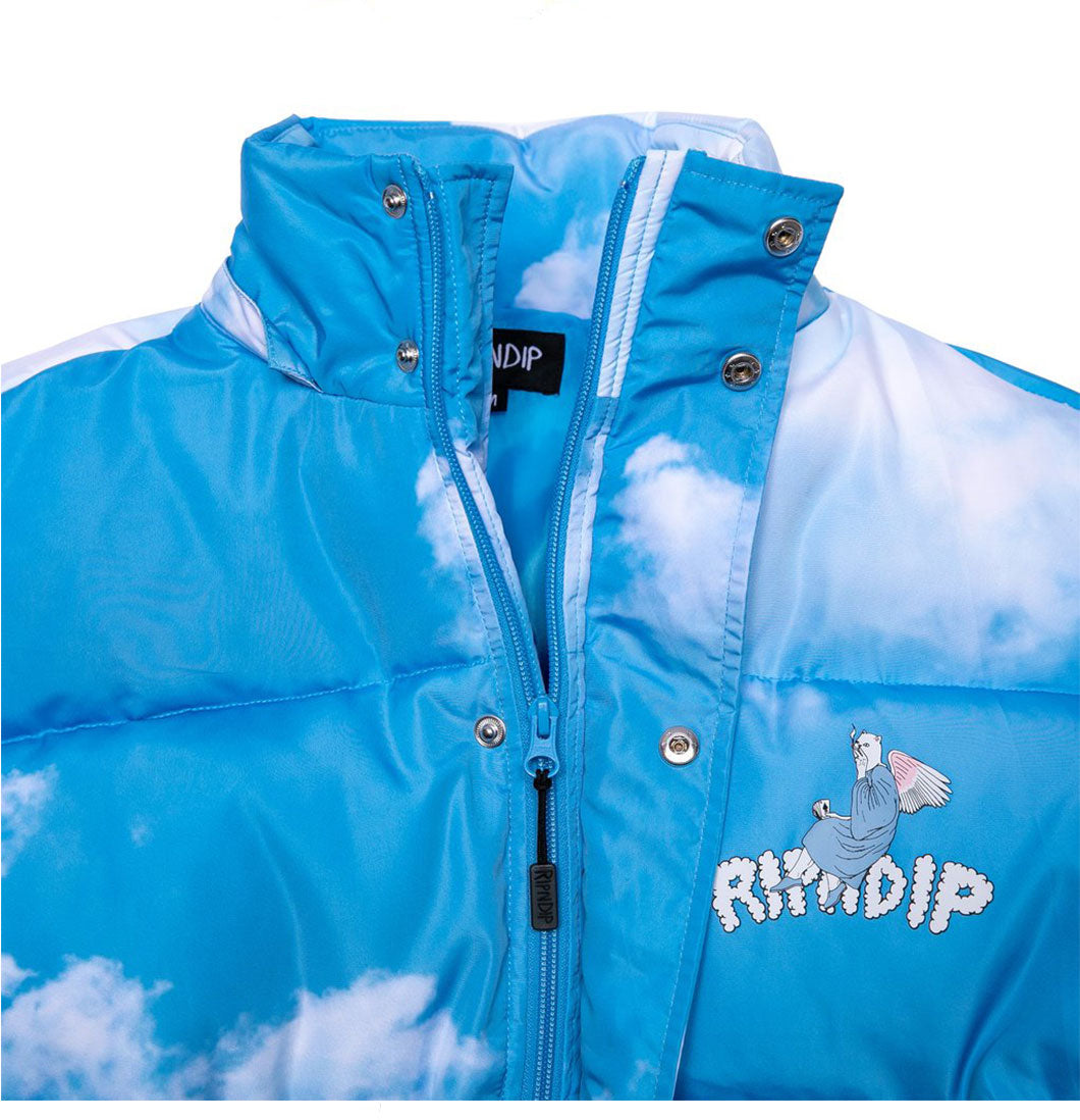 RIPNDIP - Heaven Or Hell Puffer Jacket (Blue) - Plazashop