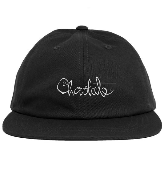 Chocolate Skateboards - 'OG Script' 6 Panel Cap (Black) - Plazashop