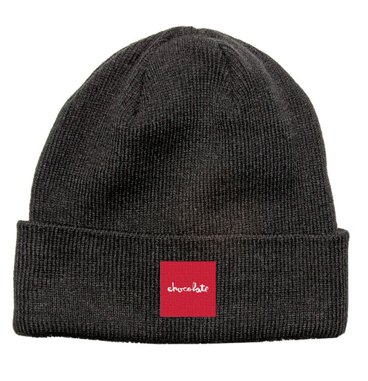 Chocolate Skateboards - 'Red Square Tight Cuff Beanie' Hue (Black) - Plazashop