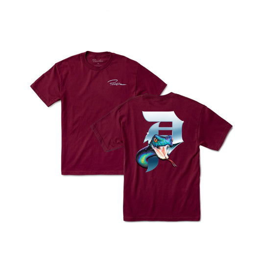 Primitive Skateboarding - T-shirt 'Dirty P Viper Tee' (Kids) (Burgundy) - Plazashop