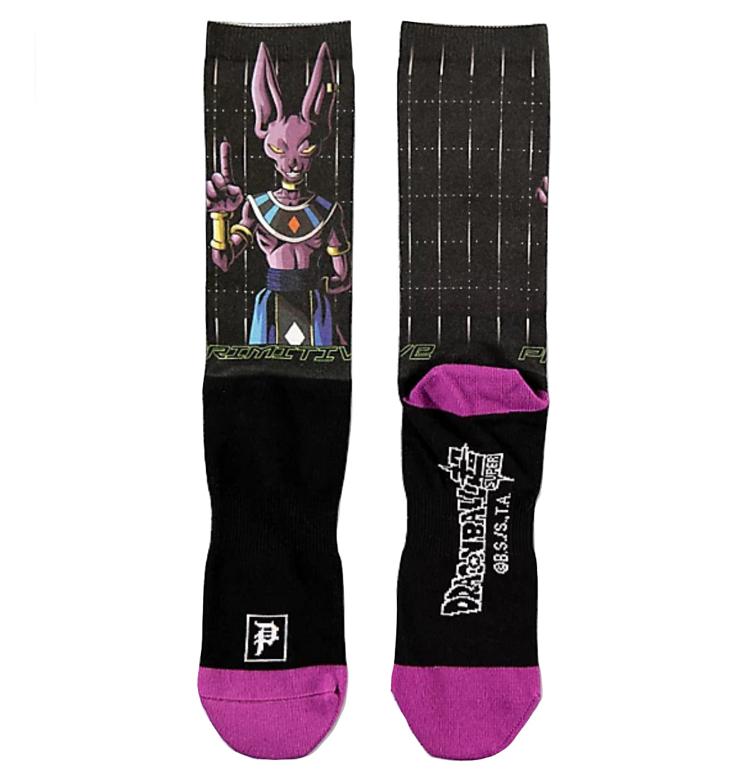 Primitive Skateboarding X DBZ - Strømper 'Shadow Beerus Sock' - Plazashop