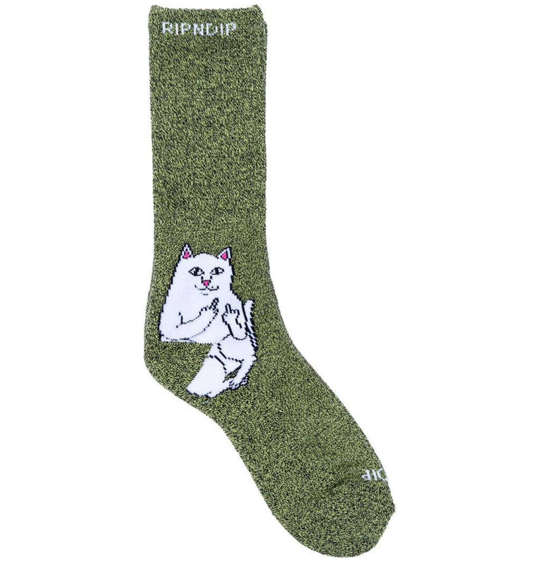 RIPNDIP - Strømper 'Lord Nermal' (Green/Grey Speckle) - Plazashop