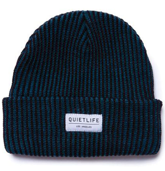 The Quiet Life - Hue 'Vertical Striped Beanie' (Navy/Black) - Plazashop